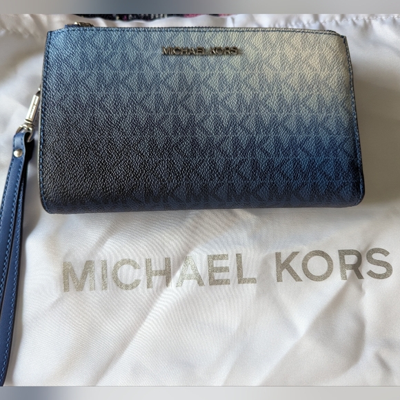 MICHAEL Michael Kors Handbags - MICHAEL Michael Kors Ombre Blue Wristlet